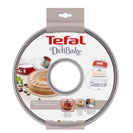 TefalJ 1642614 Delibake Savarinform mit Scharnier, 25 cm, Karbonrot