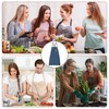sourcing map Canvas Chef Aprons 78x68cm Adjustable Strap Cross Back