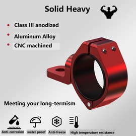 LOKTENWO 2 PCS Solid Heavy Whip Light Mount 360°Adjustable Light Bar Mounting Bracket, Aluminum Alloy Roll Bar Whip Flag Mounts for UTV Fit 1.5''/1.75''/1.85''/2''/2.1'' Roll Cage