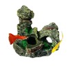 Wvkzuc Aquarium Mountain View Stone Resin Artificial Fish Tank Decoration