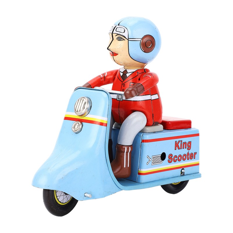Clockwork Scooter Motorcycle Retro Decorative Metal Wind Up Motorcycle Mechanical