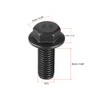 sourcing map Metric M10x25mm Hex Flange Bolts Left Hand Thread
