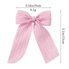 BOENBE LOVED 2PCS Cotton Linen Hair Bows Soft Accessories for Baby Toddlers Teens Kids (Pink)