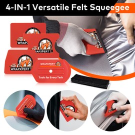WRAPXPERT Car Wrap Tool Kit Vinyl Wrap Tools for Vehicle Wrap Film Appliacation, Vinyl Felt Squeegees, Wrap Knife and Blades, Magnetic Micro Squeegees, Magnetic Holders and Masking Tapes
