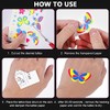 HASTHIP® 10 Hojas Tatuajes Temporales Luminosos en la Oscuridad,Pegatinas UV