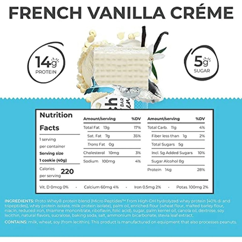 Barra de crnch Pwr, Fr/Vanilla Crm, 1,4 oz (valor a