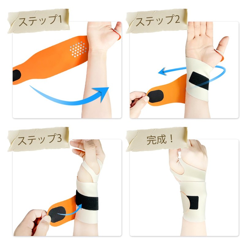 手首 サポーター 腱鞘炎 サポーター 手首サポーター 関節 固定 保護 超薄型 左右兼用