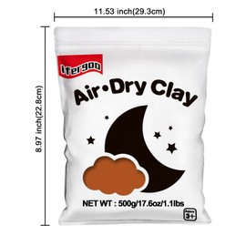 iFergoo Air Dry Clay, Ultra Light Modeling Clay, Magic Clay DIY Creative Modeling Dough, Kids Gifts for Girls Boys-1.1 Lbs/ 500 g (Brown Clay)