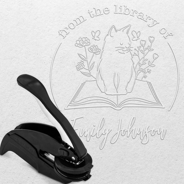 Custom Library Embosser - Style 051 - Includes 50 Gold