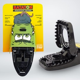 Rataton mousetrap indoor and outdoor use kills immediately without making the rat suffer without poison or chemicals, it is reusable and contactless. With powerful spring that impacts strongly. 6 pack