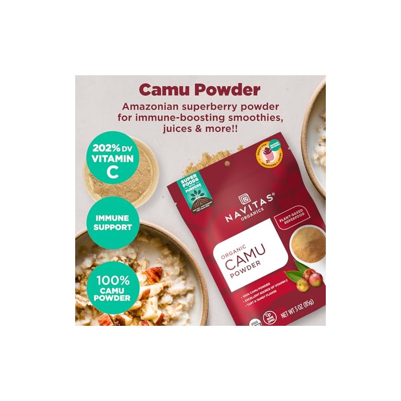 Navitas Organics Camu Camu Powder, 3 oz. Bag — Organic,