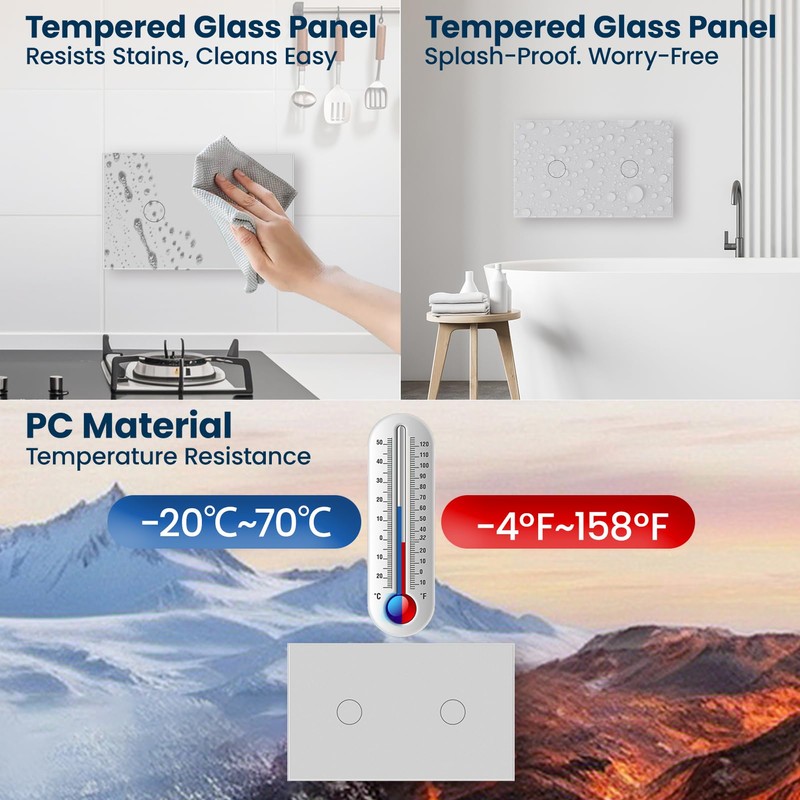 LOUYSGEN Smart Light Switch 3 Way Need Neutral Wire,FCC Certified,2.4GHz