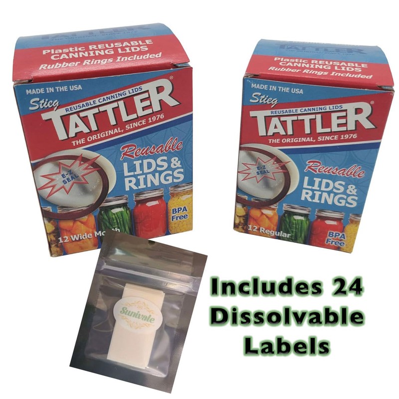 Reusable Canning Lids Bundle Includes 12 Wide and 12 Regular