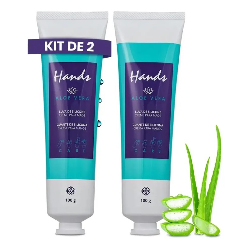 Kit con 2 Guante de Silicona Hands con Aloe Vera
