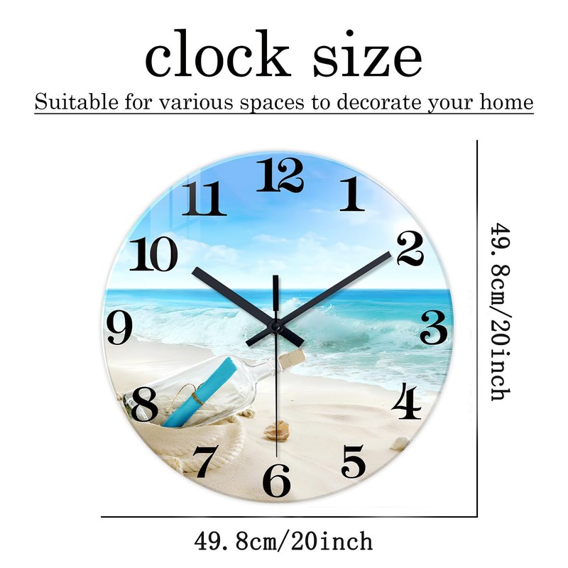 XNM Glass Large Wall Clocks for Living Room Decor 20
