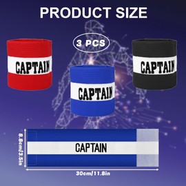 ZcrPrn Captains Armband, Armbands, 3 Pcs Adjustable Elastic Captain Armband Football, Multicolor Elastic Sports Arm Band for Adult & Youths, Unisex Captain Armband for Football Training