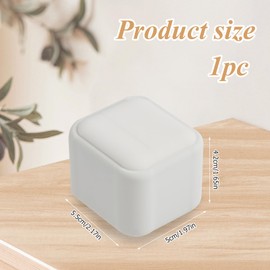 Jecdfs 1 x Ring Box Wedding Engagement Ring Box White Small for Wedding, Engagement, Valentine's Day, Jewellery Presentation - for Shopping Malls and Shop Counters