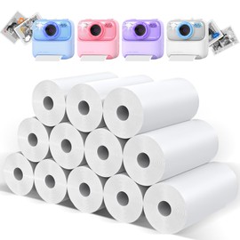 Printer Paper for Kids Camera Instant Print, Photo Printer Paper, Refill Thermal Printer Paper, 5700mm*56mm x 12 Rolls