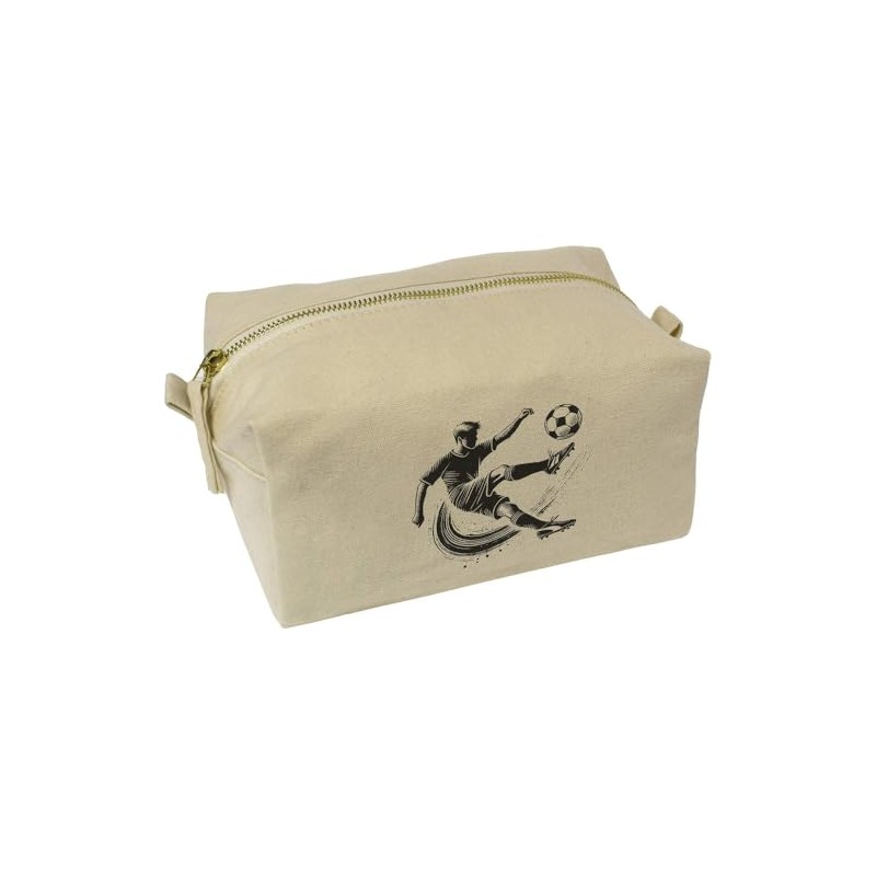 'Soccer Player' Canvas Wash Bag/Makeup Case (CS00043256)