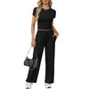 WIHOLL Workout Sets for Women 2 Piece Summer Travel Airport