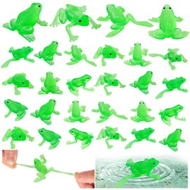 HFWTWPY Rubber Frogs for Kids, 30PCS Realistic Mini Frog Toys for Play Animal Frog Party Favors