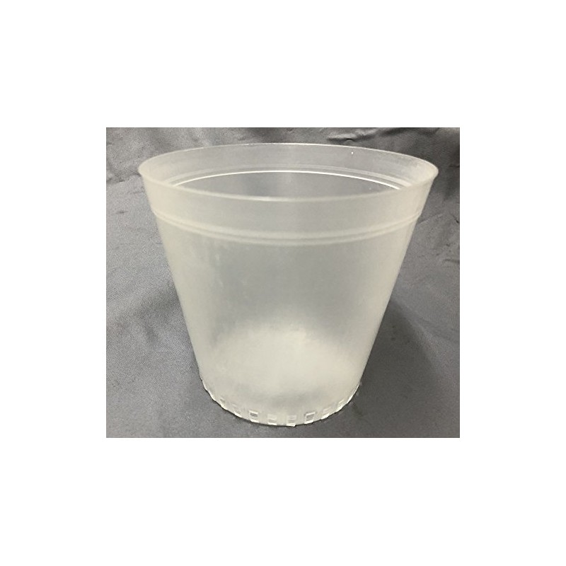 Translucent Plastic Pot, 4.7 inches (12 cm), 10 Pieces