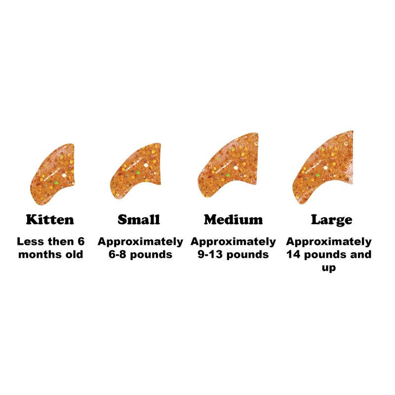 Purrdy Paws Soft Nail Caps for Cat Claws Gold Holographic