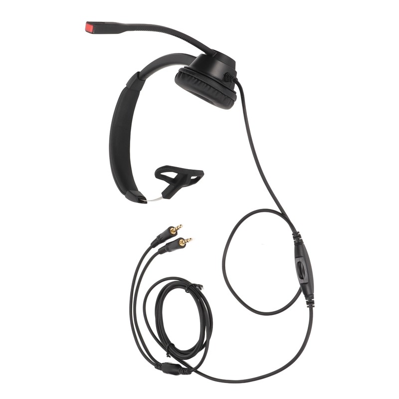 3.5mm Monaural Headset 3 Section Dual 3.5mm Plug PC Business