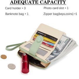 LZSXDWXY Women's Wallet, Fashion Cute Daisy Flowers Print Wallets with Exterior Zipper Around Coin Purse Bifold Bill Wallet with Credit Card Holder Id Window