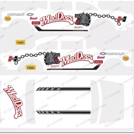 Hot Wheels 55 CHEVY GASSER (NON-WHITE TONER) DECALS MAD DOGS
