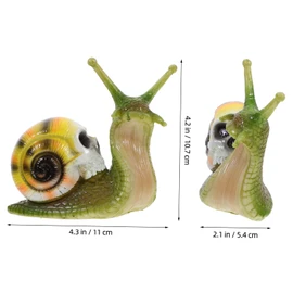BESPORTBLE Garden Snail Decor Skull Statue Resin Ornament for Landscape Adorable Miniature Snail Toy for Courtyard