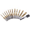 13Pcs/Set Combination Drill Tap High Speed Steel Titanium Plated Hex