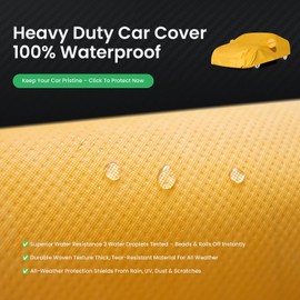 Dozentro Heavy Duty Car Cover Custom Fit Honda Accord Sedan/Coupe (2001-2024), Waterproof All Weather for Automobiles, Full Exterior Covers Sun Rain UV Protection with Zipper Door.
