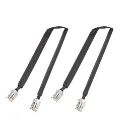 Qkxut Flat Coaxial Cable for Windows - 2-Pack Coax Window Pass Through Cables, SO239 UHF Female to Female, for TV/AV/Antenna Signal