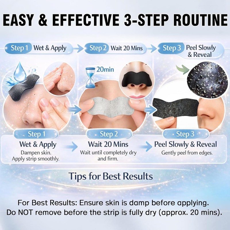 Shaeva Natural Charcoal Pore Strips Blackhead Remover Strawberry Nose Deep