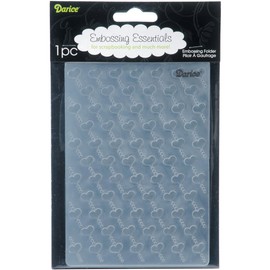 Darice 1215-61 Heart Background Embossing Folder, 4.25-Inch by 5.75-Inch