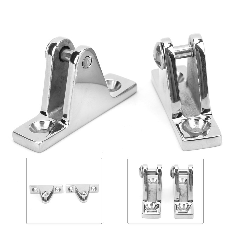 2pcs Bimini Top 90° Deck Hinge 316 Stainless Steel Heavy