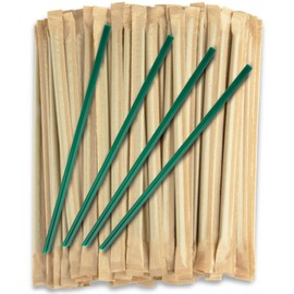 Sukh 100 Pcs Individually Wrapped Straws - Green Plastic Straws Disposable Plastic Drinking Long Individually Paper Wrapped for Home Use Milk Juice Drinks