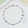 AOBOCO Anklet Sterling Silver 925 Women's Pearl Anklet with Crystals