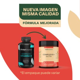 Complejo B Vitaminas B1 B2 B3 B5 B12 200 Caps Vitalbotanics