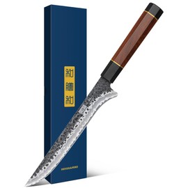 HOSHANHO 7 Inch Fillet Knife, Razor Sharp Hand Forged Boning Knife, Japanese Super Steel Fish Knives with Ergonomic Handle for Meat and Poultry