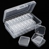 FOGAWA Small Bead Organizers 19PCS Plastic Clear Beads Storage Containers