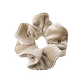 Vingtaine HS-101-LBE- Scrunchie Velour Elegant Hair Accessories, Simple, Office, Piping, Hair Access, Autumn & Winter, Ladies, Adult, Cute, Stylish, Present