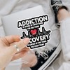 (3 Pcs) Addiction vs Recovery Sticker – Motivational Quote Sobriety