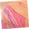 TEHAUX 1roll Rainbow Woolen Yarn Thick Knitting Yarn for DIY