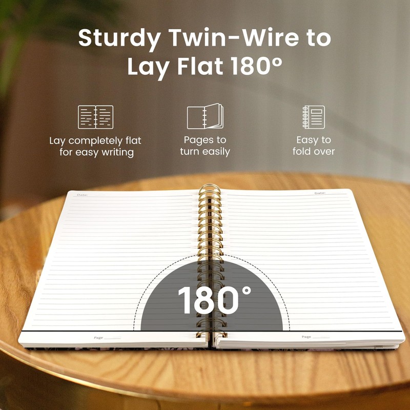 Lined Spiral Notebook Journal for Work, 300 Pages Thick B5