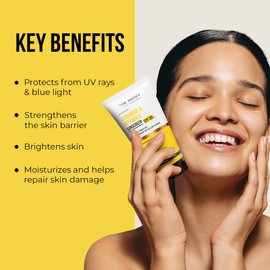 Dr. Sheth's Ceramide & Vitamin C Sunscreen SPF 50+ PA+++ | One Step Routine for Summer | For Women & Men | UVA UVB Sun Protection | 1.76 Oz / 50g