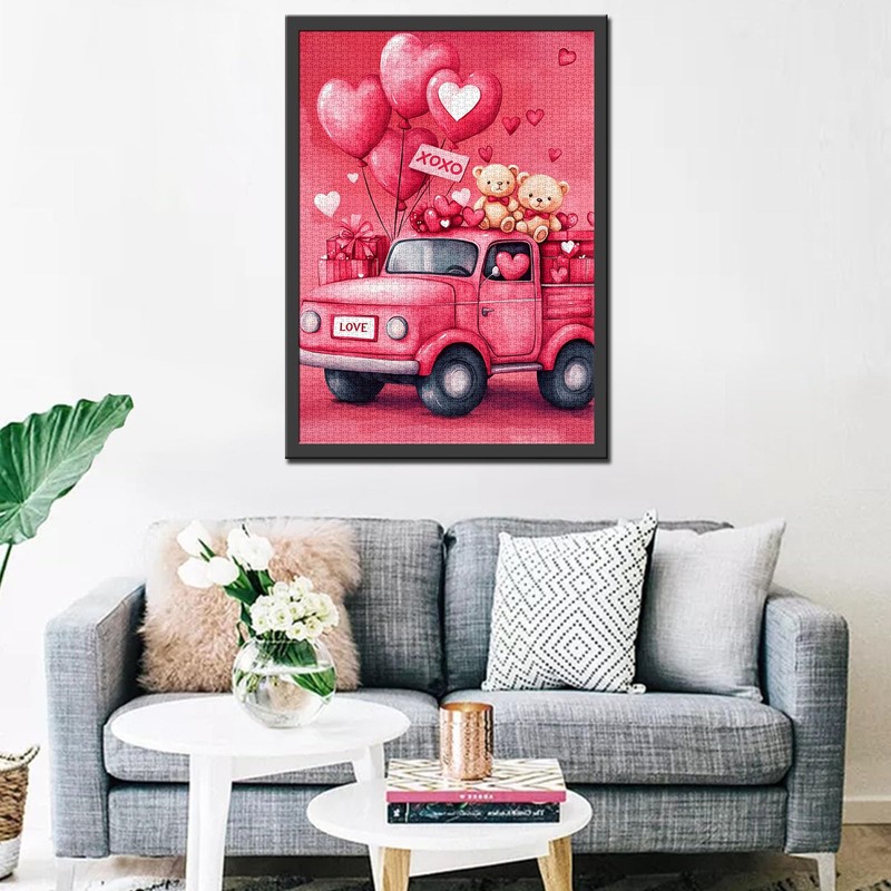 Pink Truck with Teddy Bears 1000 Piece Puzzles for Adults