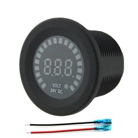 SUPVOX 24v Led Mini Digital Voltmeter for Cars and Motorcycles Dc Voltage Flashing Alarm Display and Easy Installation for Custom Modifications