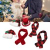 Christmas Wine Bottle Knit Hat Scarf Set Small Nylon Cotton
